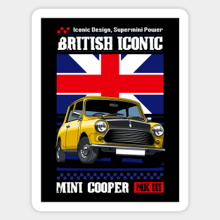 Iconic Cooper British Car Sticker